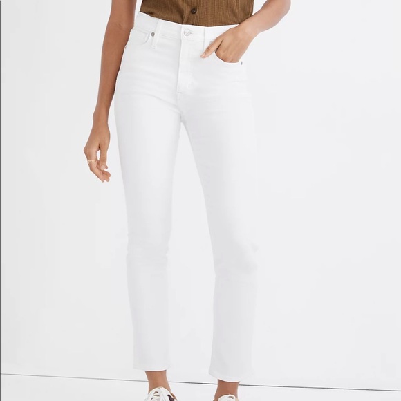 NWT Madewell Stovepipe Jean in White - Picture 1 of 3